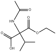 Propanedioic  acid,  2-(acetylamino)-2-(1-methylethyl)-,  1-ethyl  ester Structure