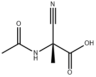 Alanine, N-acetyl-2-cyano- (9CI) Structure