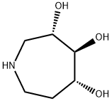 1H-Azepine-3,4,5-triol,hexahydro-,(3S,4S,5R)-(9CI) Structure