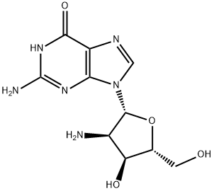 2'-Amino-2'-deoxyguanosine 구조식 이미지