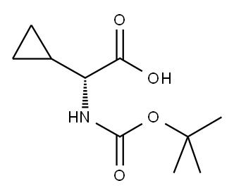 Boc-D-cyclopropylglycine Structure