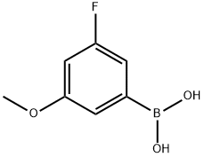 3-FLUORO-5-METHOXYPHENYLBORONIC ACID 구조식 이미지