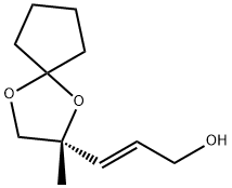 2-Propen-1-ol,3-[(2R)-2-methyl-1,4-dioxaspiro[4.4]non-2-yl]-,(2E)-(9CI) 구조식 이미지
