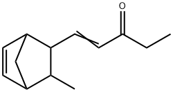 1-(3-methylbicyclo[2.2.1]hept-5-en-2-yl)pent-1-en-3-one 구조식 이미지