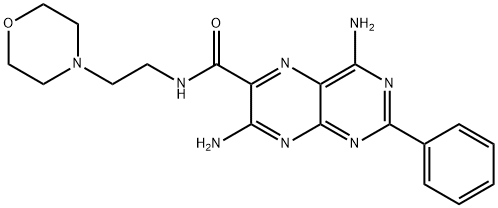 4,7-디아미노-N-(2-모르폴리노에틸)-2-페닐-6-프테리딘카르복사미드 구조식 이미지