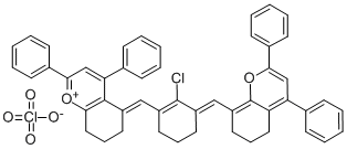 8-[2-CHLORO-3-(2,4-DIPHENYL-6,7-DIHYDRO-5H-CHROMEN-8-YLMETHYLENE)-CYCLOHEX-1-ENYLMETHYLENE]-2,4-DIPHENYL-5,6,7,8-TETRAHYDRO-CHROMENYLIUM PERCHLORATE Structure