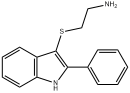 2-[(2-페닐-1H-인돌-3-일)티오]에탄아민 구조식 이미지