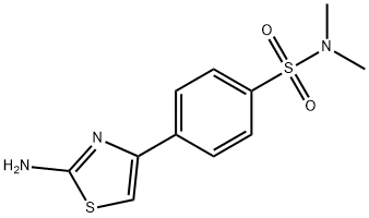 2-Amino-4-[4-(N,N-dimethylsulphamoyl)phenyl]-1,3-thiazole 구조식 이미지