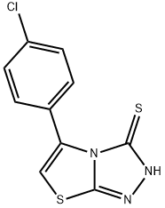 5-(4-Chlorophenyl)thiazolo[2,3-c]-1,2,4-triazole-3-thiol, 96% 구조식 이미지