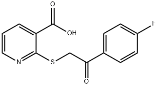 2-{[2-(4-Fluorophenyl)-2-oxoethyl]thio}nicotinic acid Structure