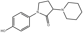 1-(p-하이드록시페닐)-3-피페리디노피롤리딘-2-온 구조식 이미지