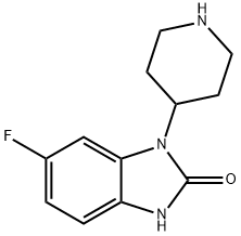 6-FLUORO-1-(PIPERIDIN-4-YL)-1H-BENZO[D]IMIDAZOL-2(3H)-ONE 구조식 이미지