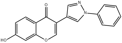 7-HYDROXY-3-(1-PHENYL-1H-PYRAZOL-4-YL)-CHROMEN-4-ONE 구조식 이미지