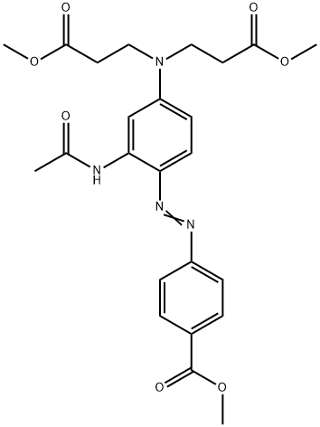 methyl 4-[[2-(acetylamino)-4-[bis(3-methoxy-3-oxopropyl)amino]phenyl]azo]benzoate  구조식 이미지