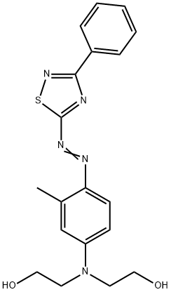 2,2'-[[3-methyl-4-[(3-phenyl-1,2,4-thiadiazol-5-yl)azo]phenyl]imino]bisethanol 구조식 이미지