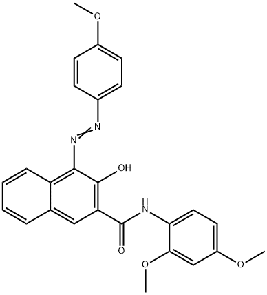 N-(2,4-dimethoxyphenyl)-3-hydroxy-4-[(4-methoxyphenyl)azo]naphthalene-2-carboxamide 구조식 이미지