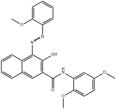 N-(2,5-Dimethoxyphenyl)-3-hydroxy-4-[(2-methoxyphenyl)azo]-2-naphthalenecarboxamide 구조식 이미지