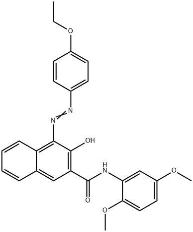 N-(2,5-Dimethoxyphenyl)-4-[(4-ethoxyphenyl)azo]-3-hydroxy-2-naphthalenecarboxamide 구조식 이미지
