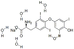 Sodium levothyroxine pentahydrate Structure