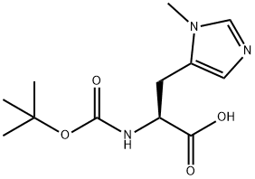 N-[(tert-Butoxy)carbonyl]-3-methyl-L-histidine Structure