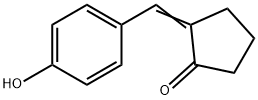 (E)-2-(4-hydroxybenzylidene)cyclopentanone Structure