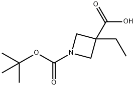 1,3-Azetidinedicarboxylicacid,3-ethyl-,1-(1,1-dimethylethyl)ester(9CI) 구조식 이미지