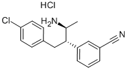 Benzonitrile, 3-[(1S,2S)-2-amino-1-[(4-chlorophenyl)methyl]propyl]-, hydrochloride (1:1) 구조식 이미지
