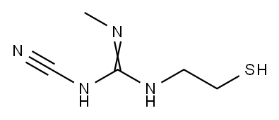 N-cyano-N'-(2-mercaptoethyl)-N''-methylguanidine 구조식 이미지