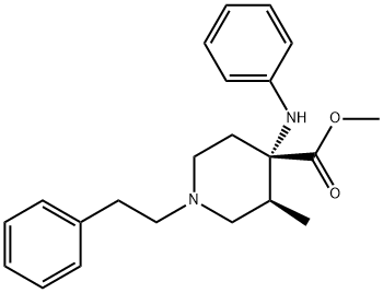 methyl cis-4-anilino-3-methyl-1-phenethylpiperidine-4-carboxylate 구조식 이미지
