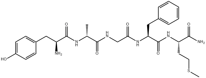 H-TYR-D-ALA-GLY-PHE-MET-NH2 Structure