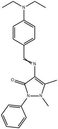 4-(4-(DIETHYLAMINO)BENZYLIDENEAMINO)ANTIPYRINE Structure