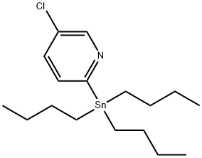 5-클로로-2-(트리부틸스타닐)피리딘 구조식 이미지