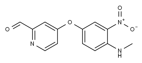 2-Pyridinecarboxaldehyde, 4-[4-(methylamino)-3-nitrophenoxy]- 구조식 이미지