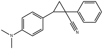 2-[p-(Dimethylamino)phenyl]-1-phenylcyclopropanecarbonitrile 구조식 이미지