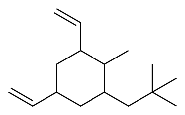 1-(2,2-Dimethylpropyl)-3,5-diethenyl-2-methylcyclohexane 구조식 이미지