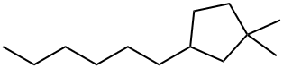 1,1-Dimethyl-3-hexylcyclopentane 구조식 이미지