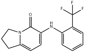 6-(2-TRIFLUOROMETHYLPHENYLAMINO)-2,3-DIHYDRO-1H-INDOLIZIN-5-ONE 구조식 이미지