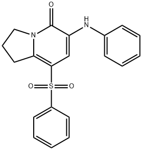 8-BENZENESULFONYL-6-PHENYLAMINO-2,3-DIHYDRO-1H-INDOLIZIN-5-ONE Structure