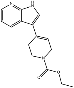 4-(1H-pyrrolo[2,3-b]pyridin-3-yl)-3,6-dihydro-2H-pyridine-1-카르복실산에틸에스테르 구조식 이미지