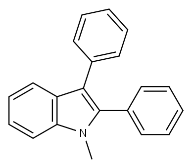 1-Methyl-2,3-diphenyl-1H-indole 구조식 이미지