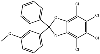 4,5,6,7-Tetrachloro-2-(3-methoxyphenyl)-2-phenyl-1,3-benzodioxole 구조식 이미지