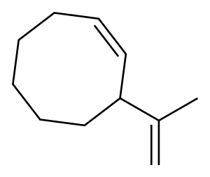 3-(1-Methylethenyl)cyclooctene 구조식 이미지