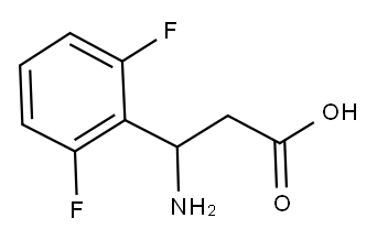 3-AMINO-3-(2,6-DIFLUORO-PHENYL)-PROPIONIC ACID 구조식 이미지