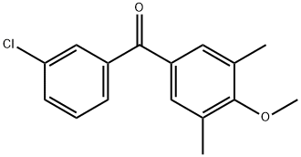 3-CHLORO-3',5'-DIMETHYL-4'-METHOXYBENZOPHENONE Structure