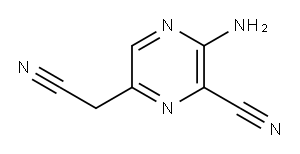 Pyrazineacetonitrile,  5-amino-6-cyano-  (9CI) 구조식 이미지