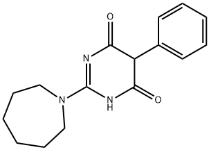 2-(Hexahydro-1H-azepin-1-yl)-5-phenylpyrimidine-4,6(1H,5H)-dione 구조식 이미지