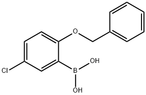 2-BENZYLOXY-5-CHLOROPHENYLBORONIC ACID 구조식 이미지