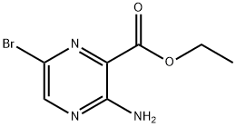 Pyrazinecarboxylic acid, 3-aMino-6-broMo-, ethyl ester 구조식 이미지