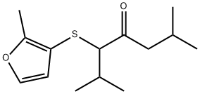 2,6-dimethyl-3-[(2-methyl-3-furyl)thio]heptan-4-one Structure