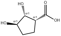 Cyclopentanecarboxylic acid, 2,3-dihydroxy-, (1alpha,2alpha,3beta)- (9CI) Structure